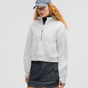 Lululemon Light Grey Half Zip Scuba